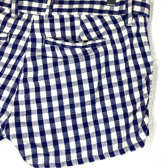 Lucky Brand Shorts Dispatcher Gingham 29 Navy Cotton Linen - Picture 12 of 16